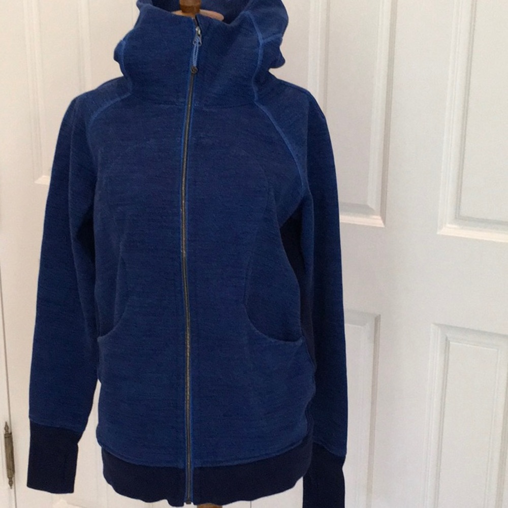 Lululemon blue zip up hoodie sweatshirt size 8